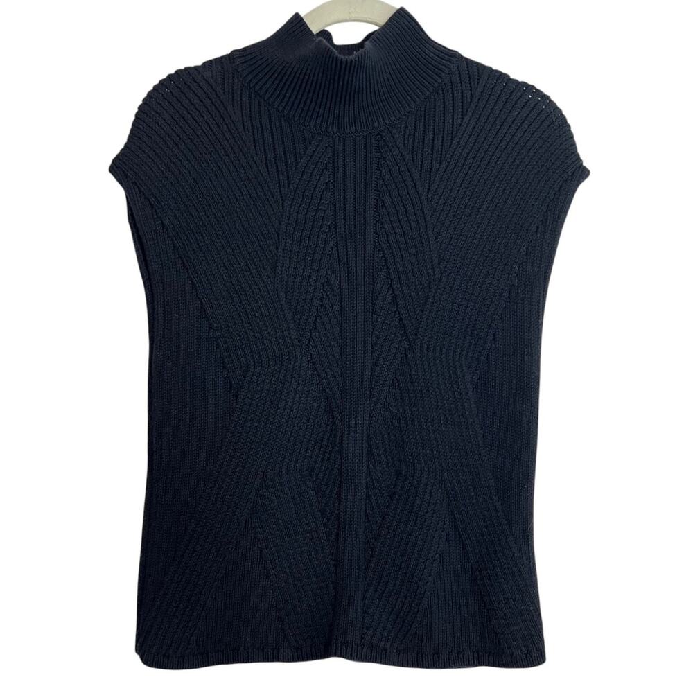 Express Mock Neck Knit Sweater Sleeveless Black Womens Size Medium
